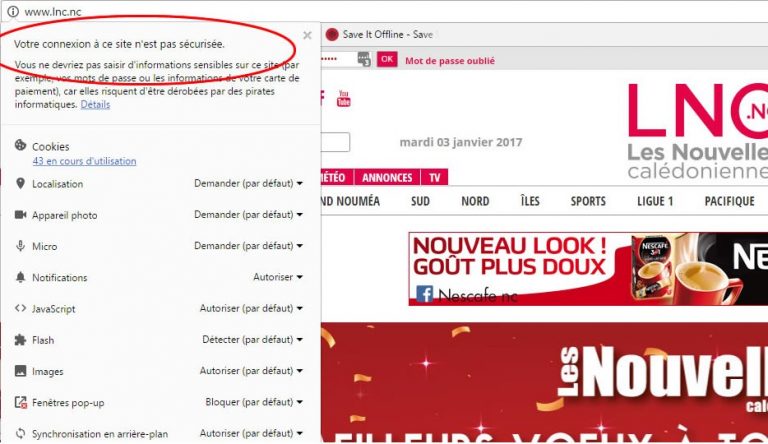 ALERTE vos données bancaires risquent d'être piratées sur LNC.NC